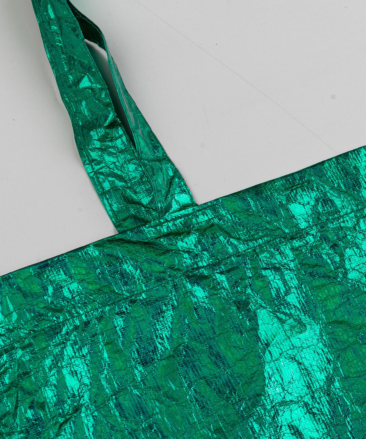 키페(KIFFER) Logo Metallic Crushed Eco bag-green
