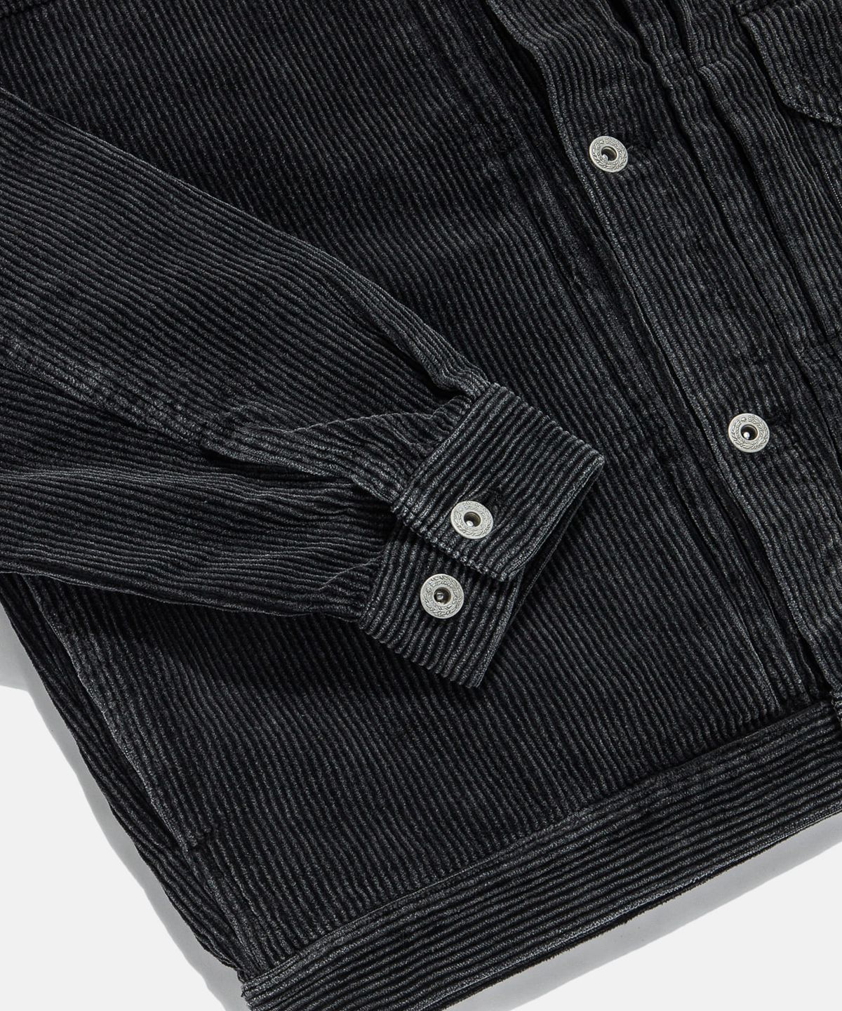 에스피오나지(ESPIONAGE) Type 1 Vintage Corduroy Trucker Jacket Washed Black