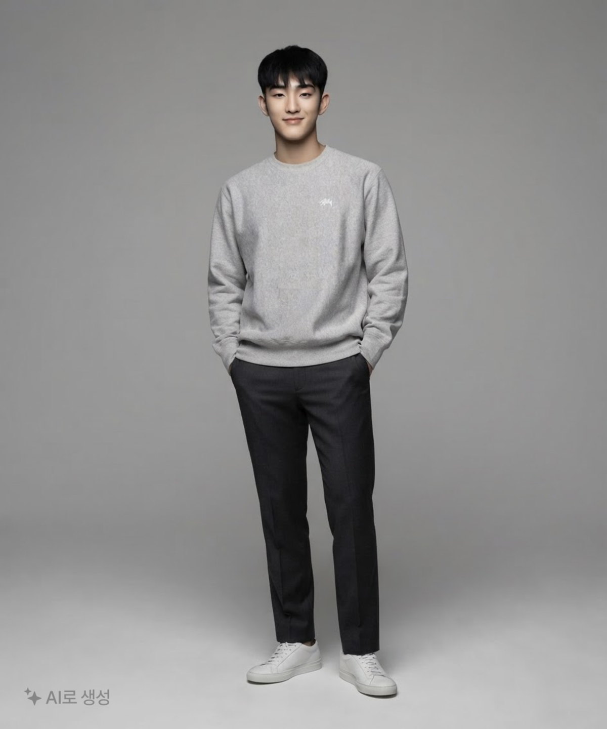 스투시(STUSSY) 오버다이드 스탁 로고 맨투맨 L