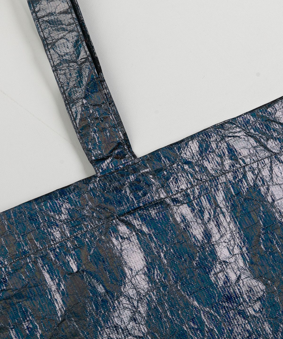 키페(KIFFER) Logo Metallic Crushed Eco bag-navy