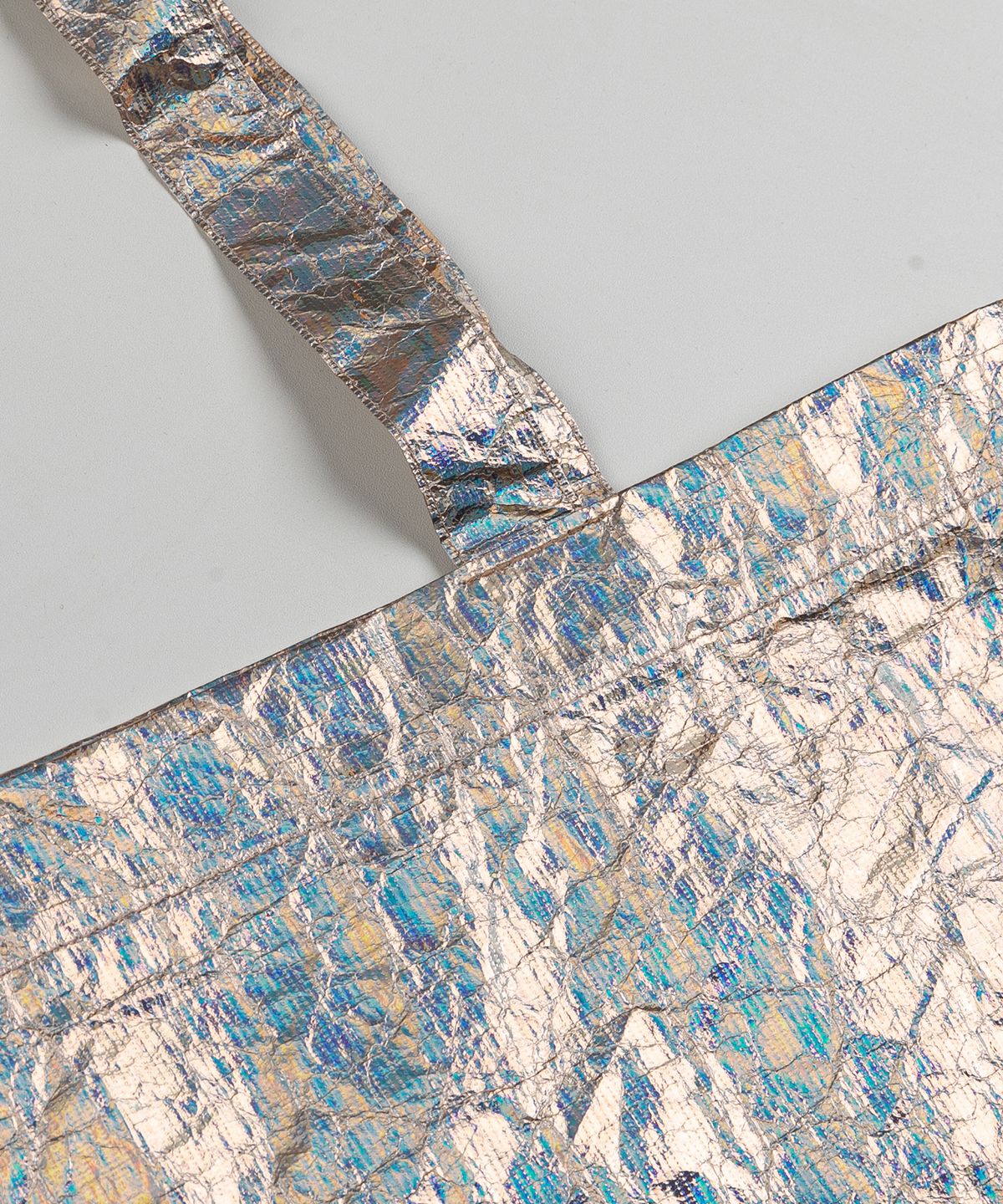 키페(KIFFER) Logo Metallic Crushed Eco bag-beige