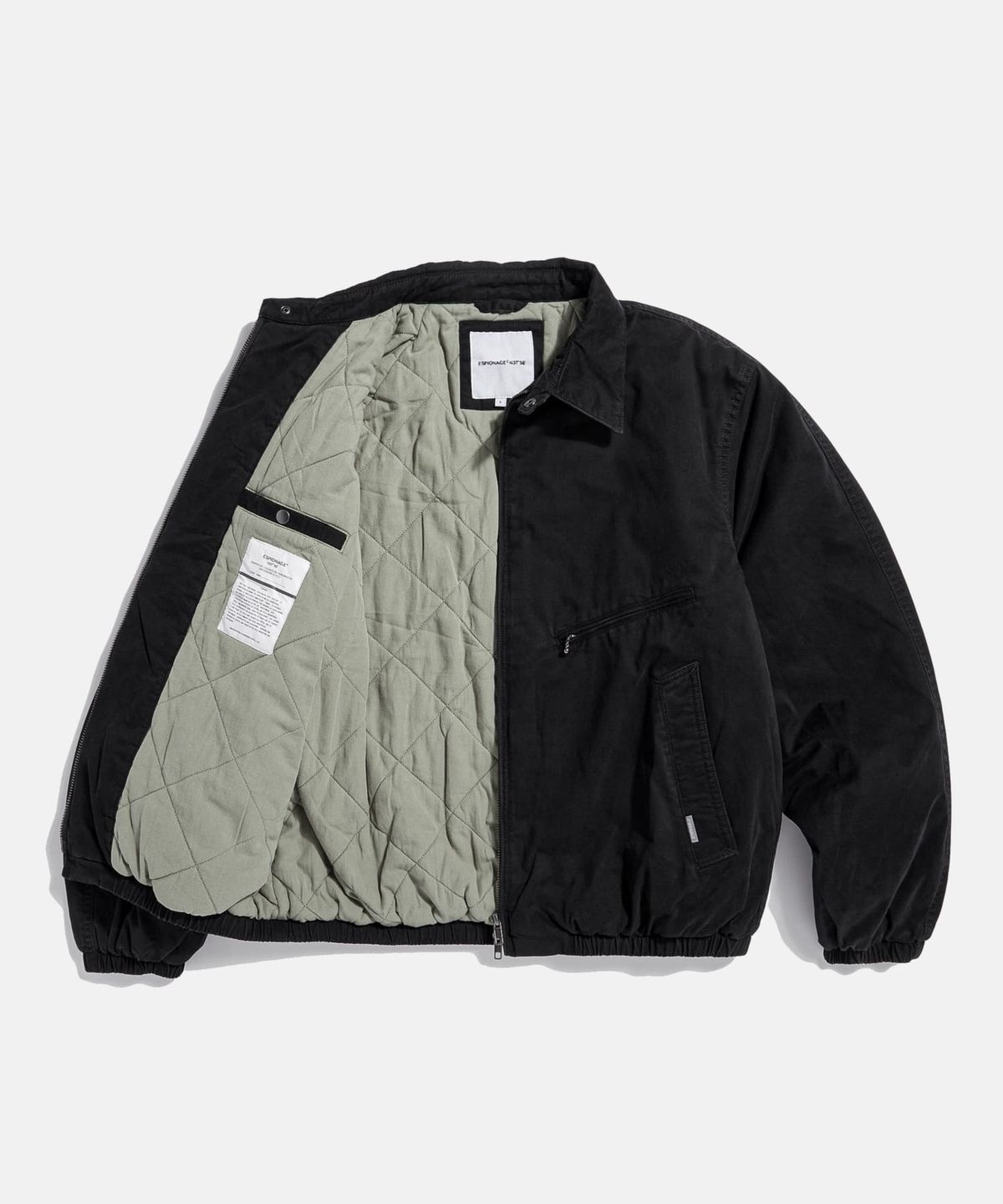 에스피오나지(ESPIONAGE) Insulated Washed Cotton Blouson Black
