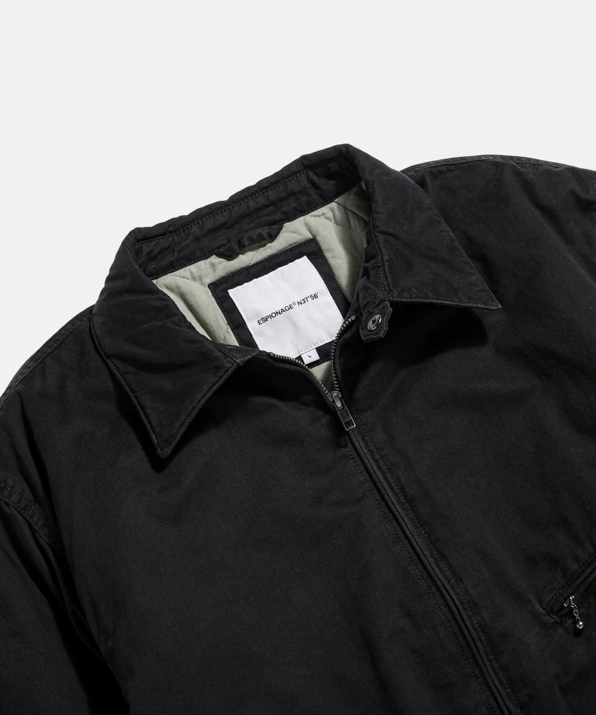 에스피오나지(ESPIONAGE) Insulated Washed Cotton Blouson Black