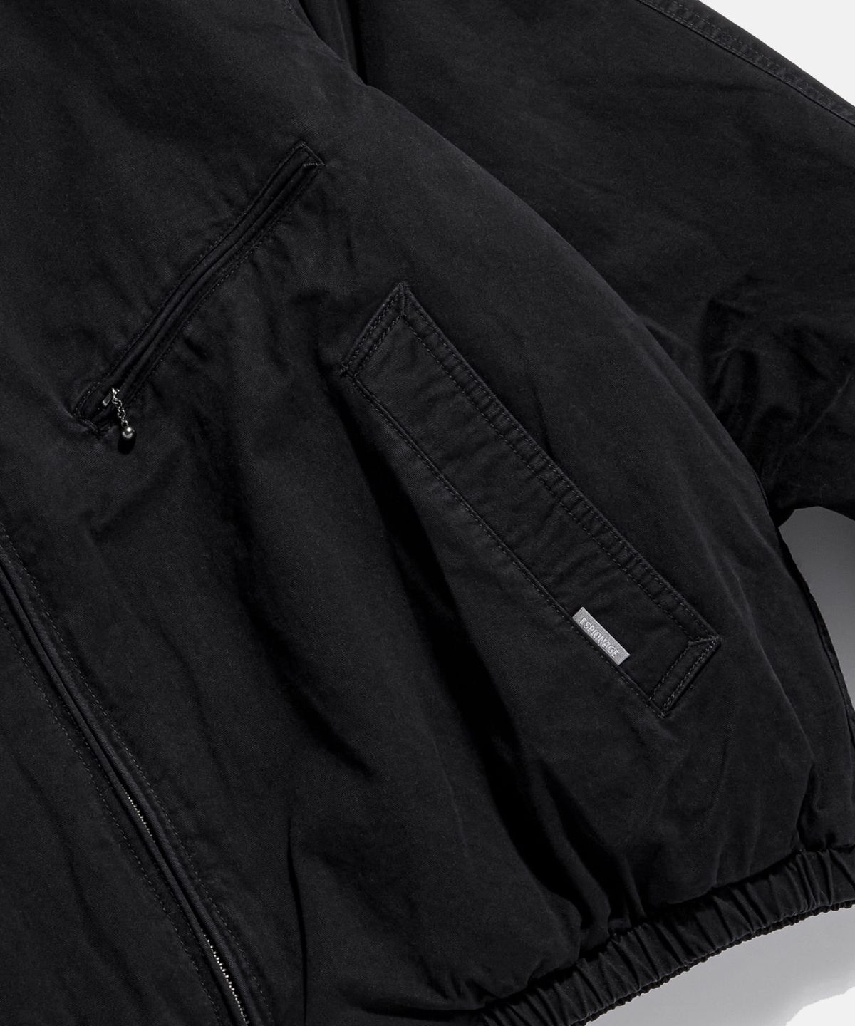 에스피오나지(ESPIONAGE) Insulated Washed Cotton Blouson Black
