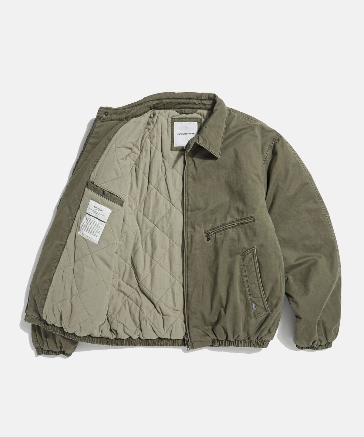 에스피오나지(ESPIONAGE) Insulated Washed Cotton Blouson Olive