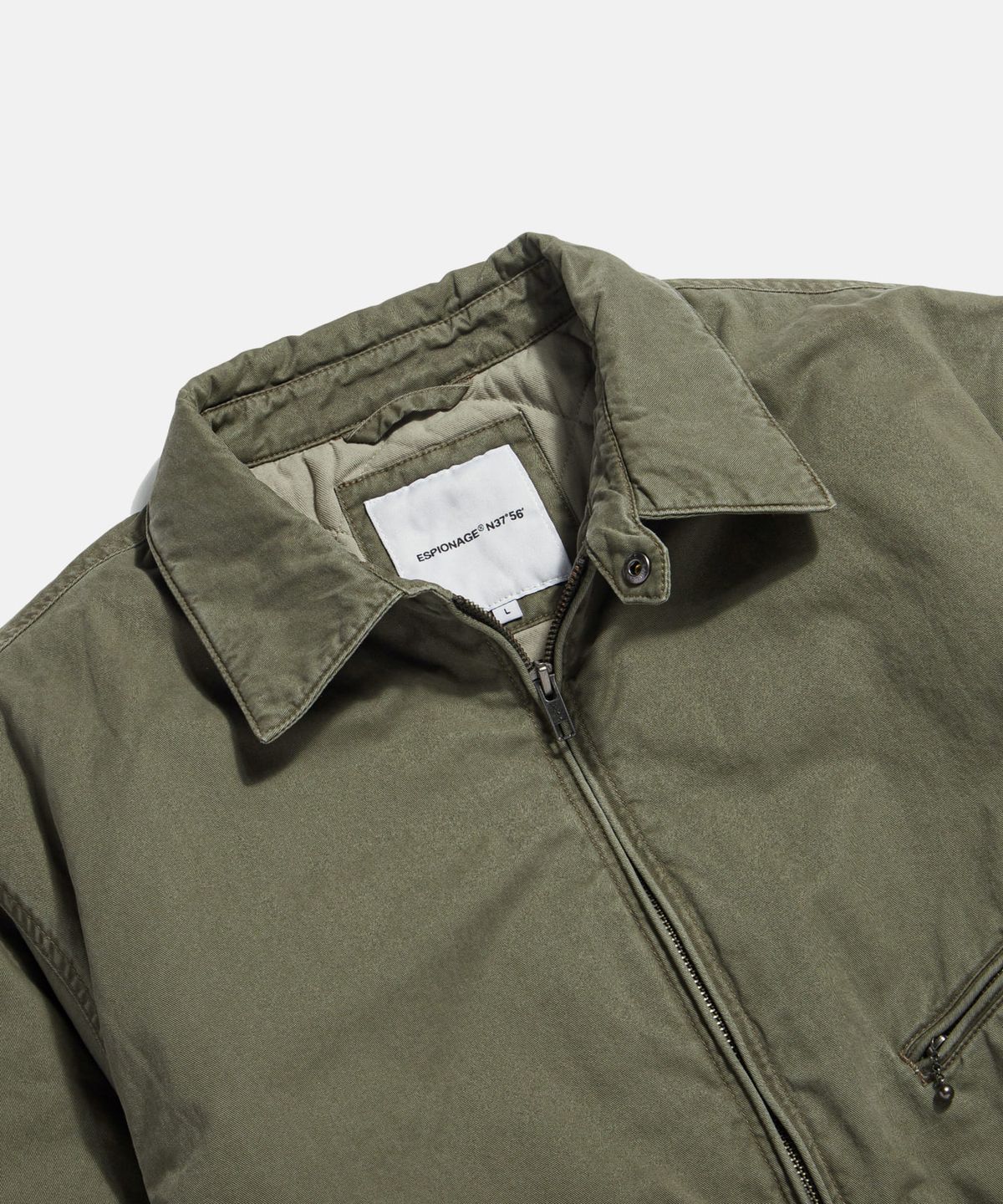 에스피오나지(ESPIONAGE) Insulated Washed Cotton Blouson Olive