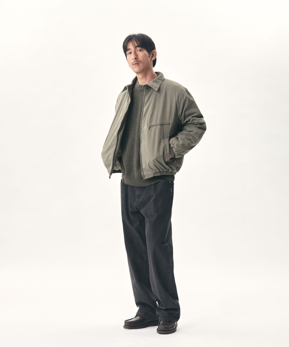 에스피오나지(ESPIONAGE) Insulated Washed Cotton Blouson Olive