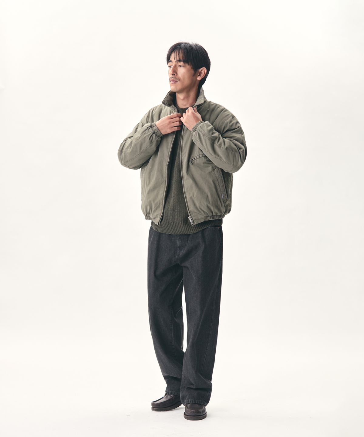 에스피오나지(ESPIONAGE) Insulated Washed Cotton Blouson Olive