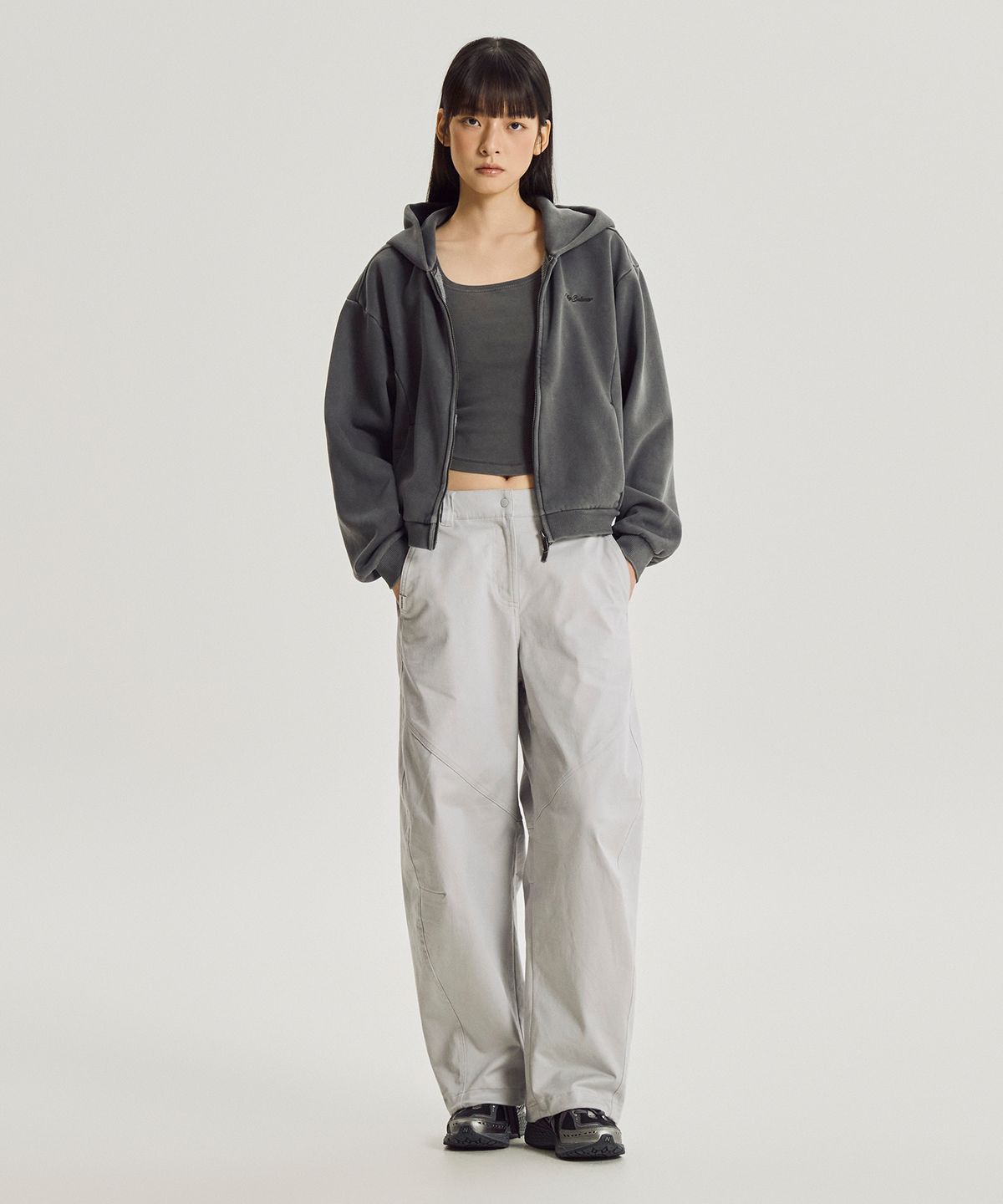 뉴발란스(NEW BALANCE) NBNTG4W912 / WOMEN 윈터 우븐 커브드 오버와이드팬츠 (L/GRAY)