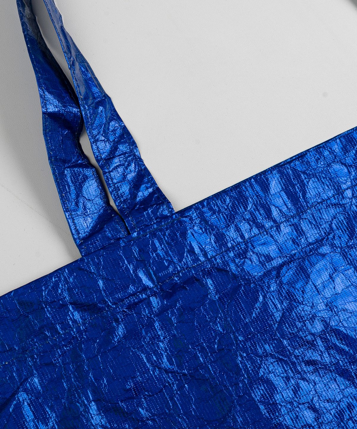 키페(KIFFER) Logo Metallic Crushed Eco bag-cobalt blue