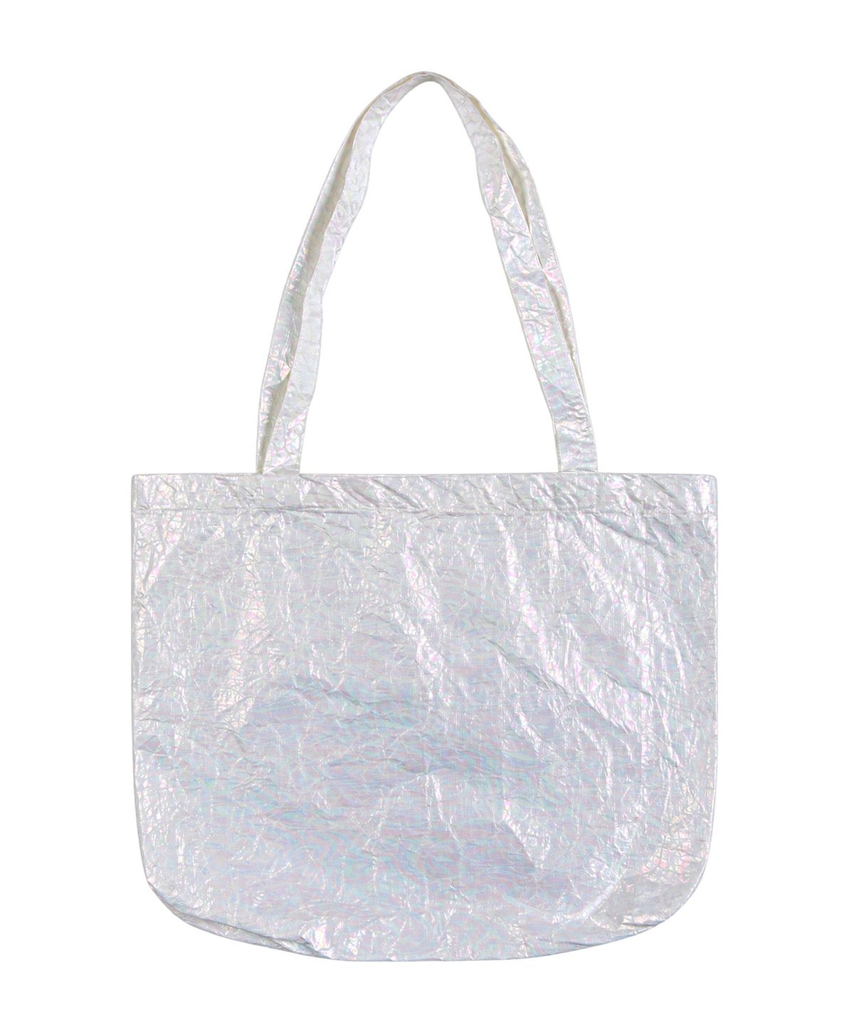 키페(KIFFER) Logo Metallic Crushed Eco bag-white