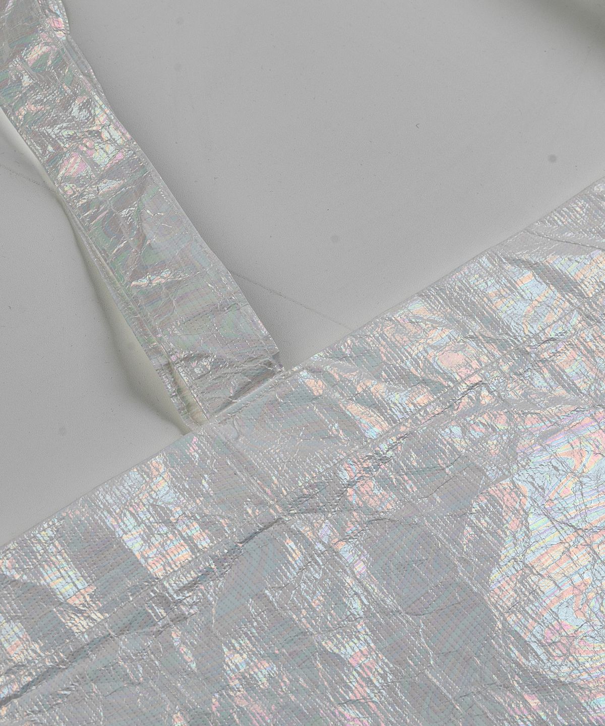 키페(KIFFER) Logo Metallic Crushed Eco bag-white