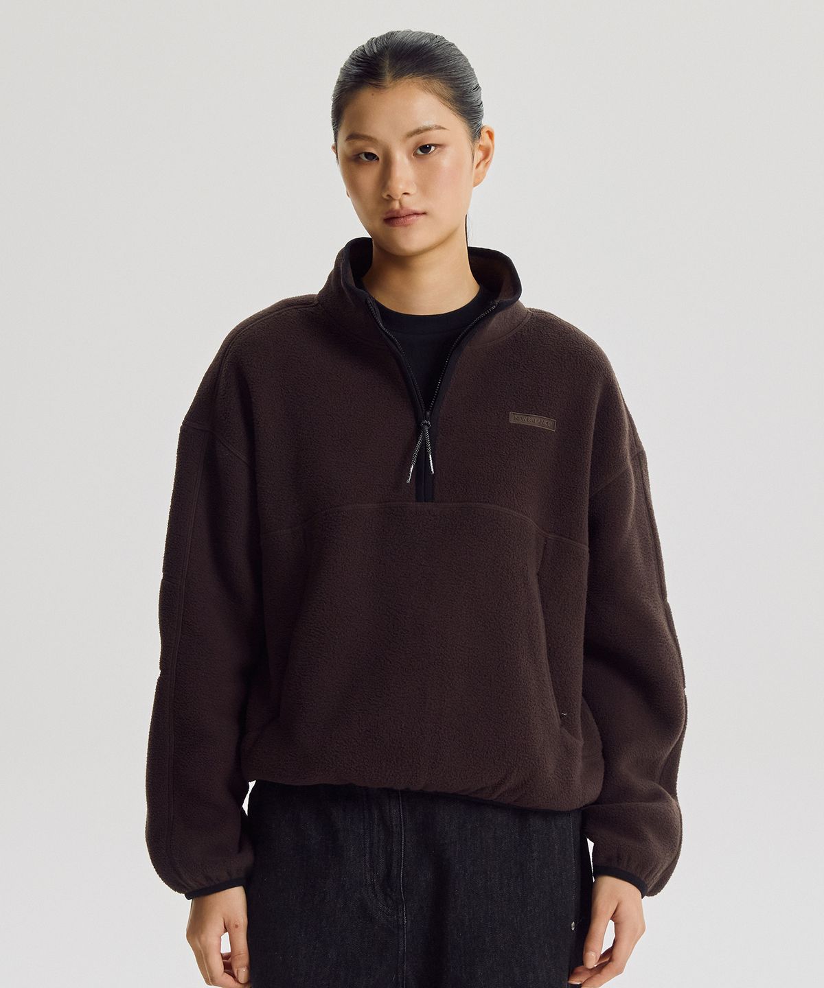 뉴발란스(NEW BALANCE) NBNCG4W912 / WOMEN 코지 플리스 반집업 (BROWN)