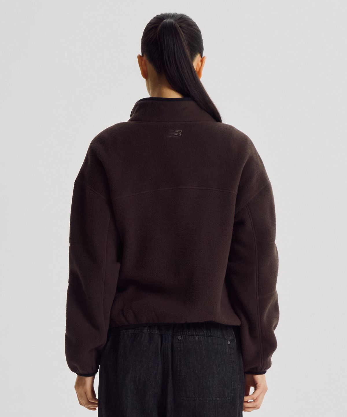 뉴발란스(NEW BALANCE) NBNCG4W912 / WOMEN 코지 플리스 반집업 (BROWN)