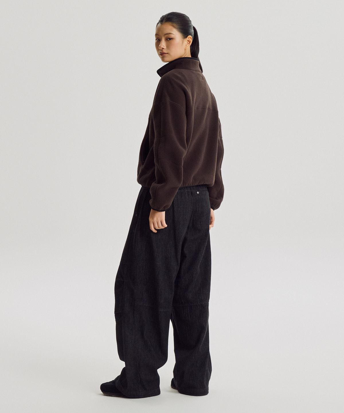뉴발란스(NEW BALANCE) NBNCG4W912 / WOMEN 코지 플리스 반집업 (BROWN)