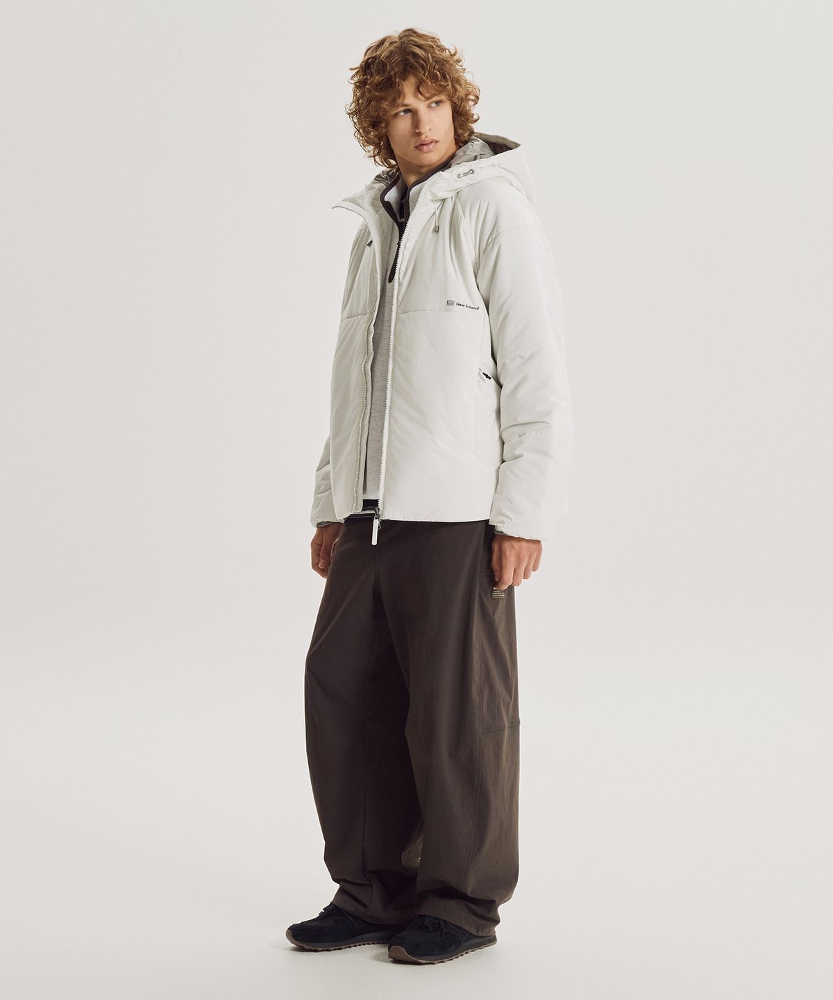 뉴발란스(NEW BALANCE) NBNQG41933 / UNI 헤리티지 클라우드 후드 패딩 자켓 (CREAM)