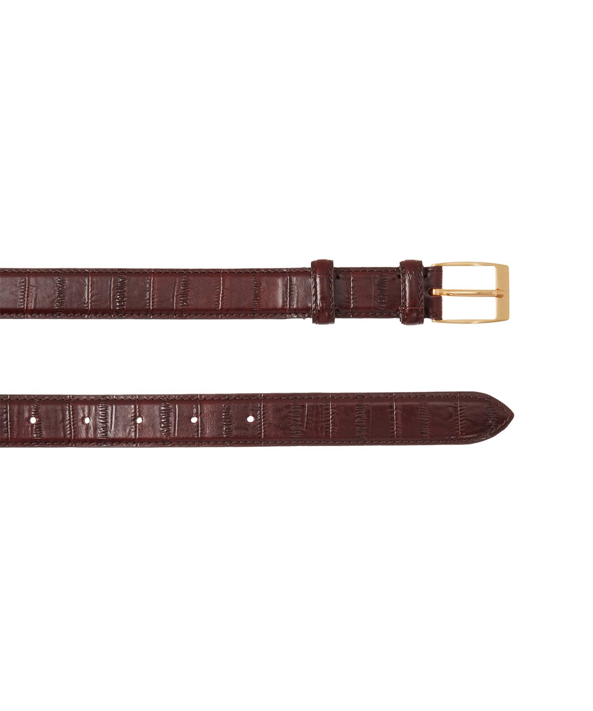 세비지(SAVAGE) 461 Eel Embossed Leather Belt - Brown