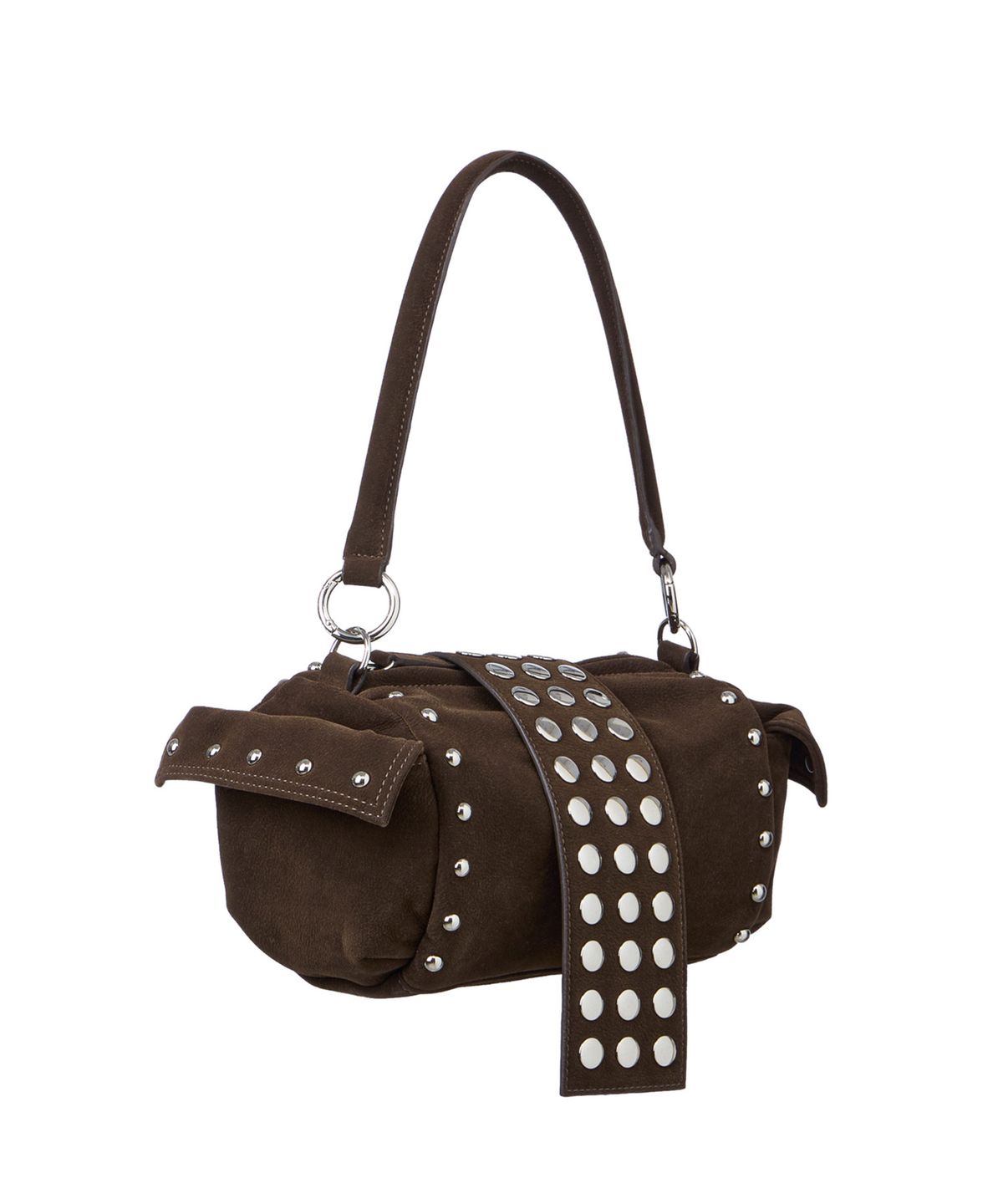 다이닛(DEINET) TWO-WAY STUD MINI BAG IN BROWN