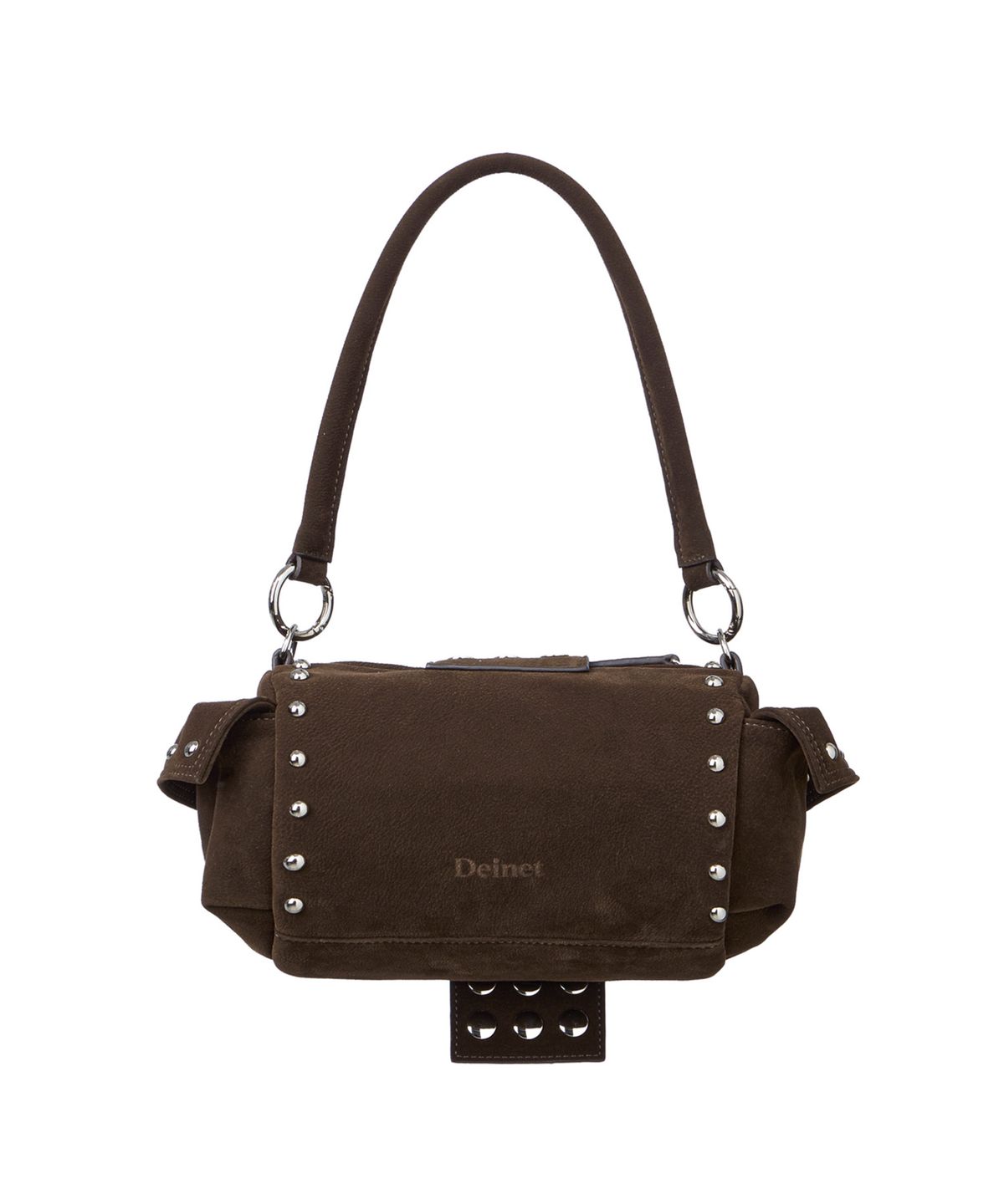 다이닛(DEINET) TWO-WAY STUD MINI BAG IN BROWN