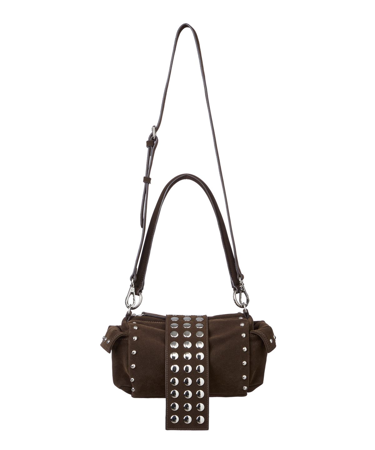 다이닛(DEINET) TWO-WAY STUD MINI BAG IN BROWN