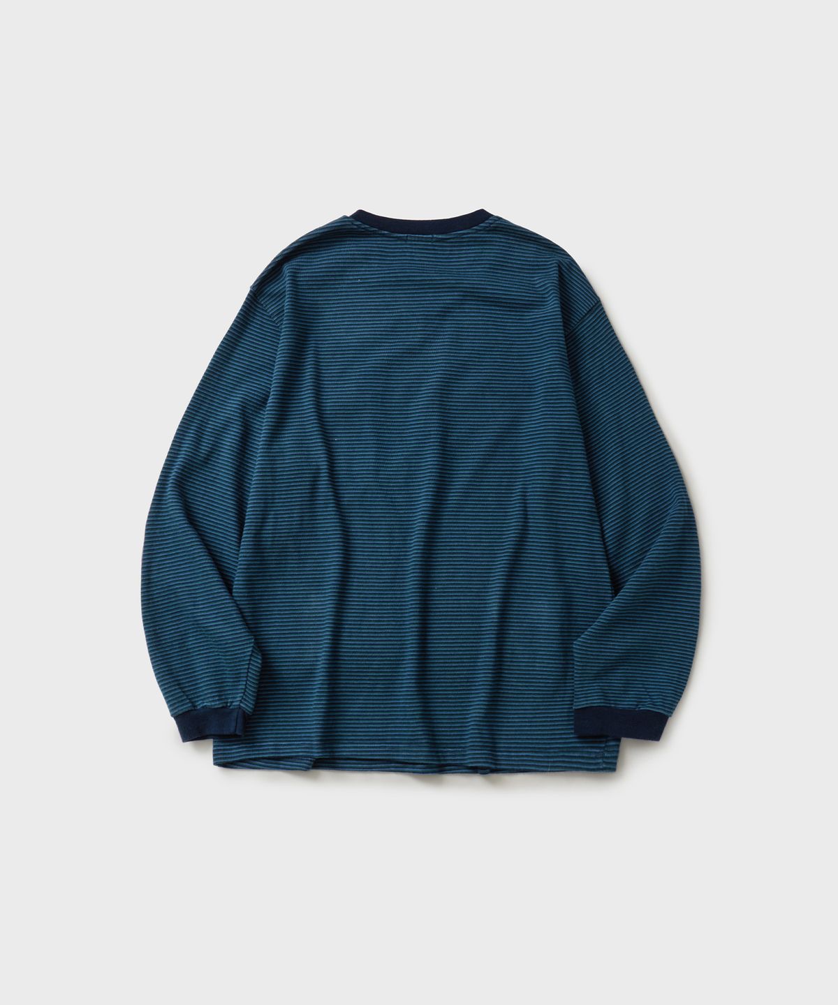 핸즈 엔드(HANDS END) Multi Stripe L/S T-Shirt Navy&Blue