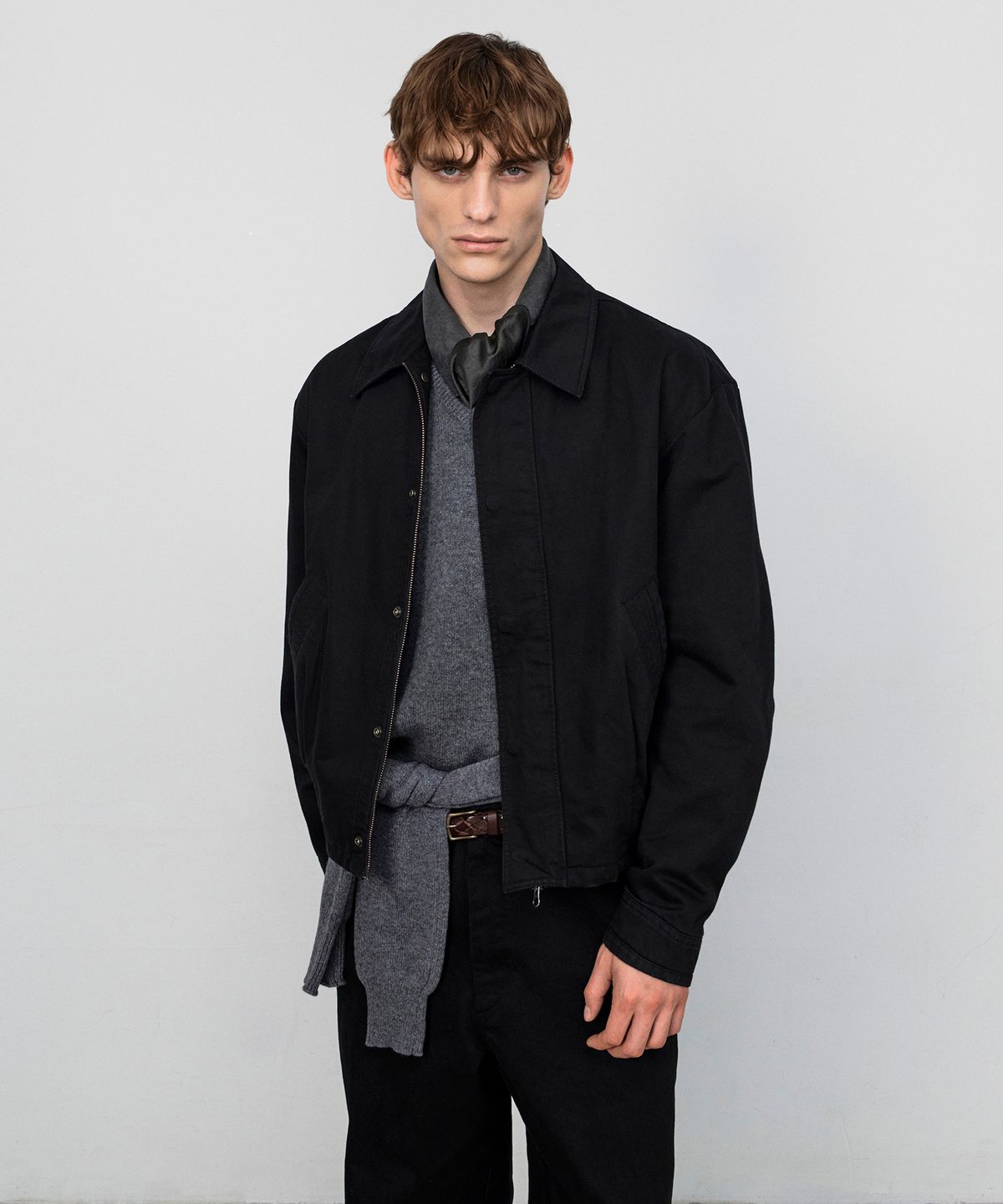 호이테(HEUTE) NOAH TIRE POCKET BOMBER JACKET (BLACK)