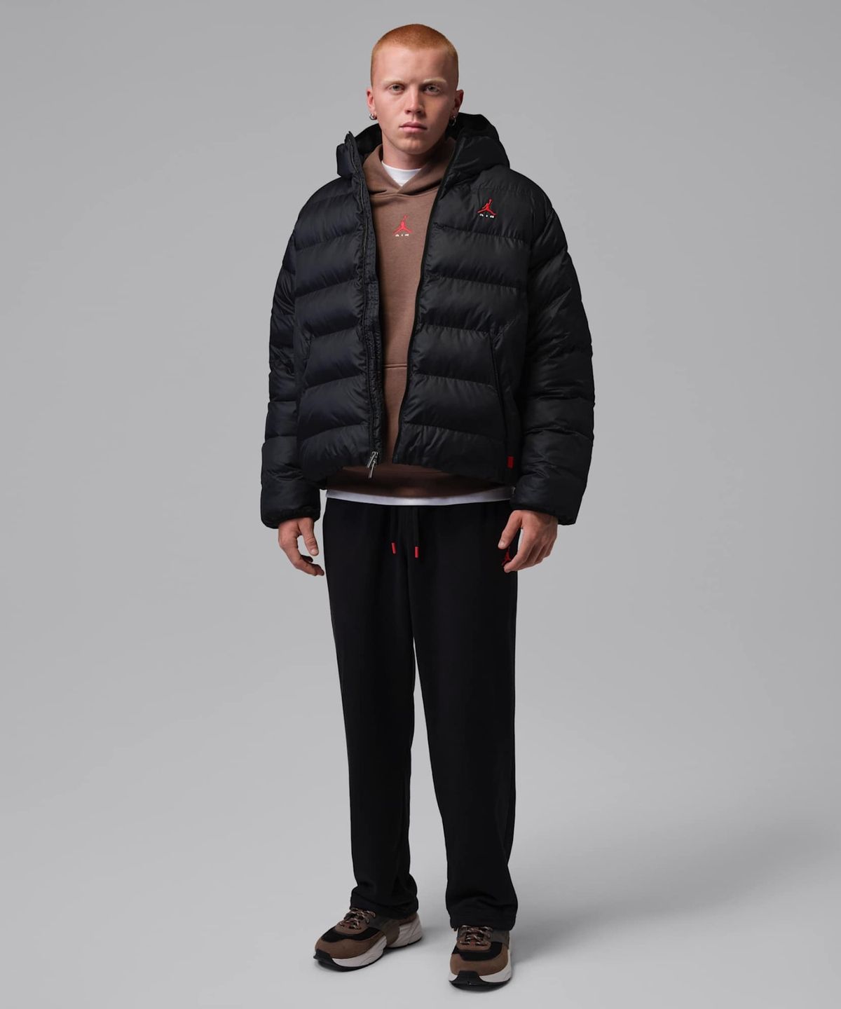 나이키(NIKE) 조던 브루클린 패딩 재킷 M - 블랙:유니버시티 레드 / IM8957-010
