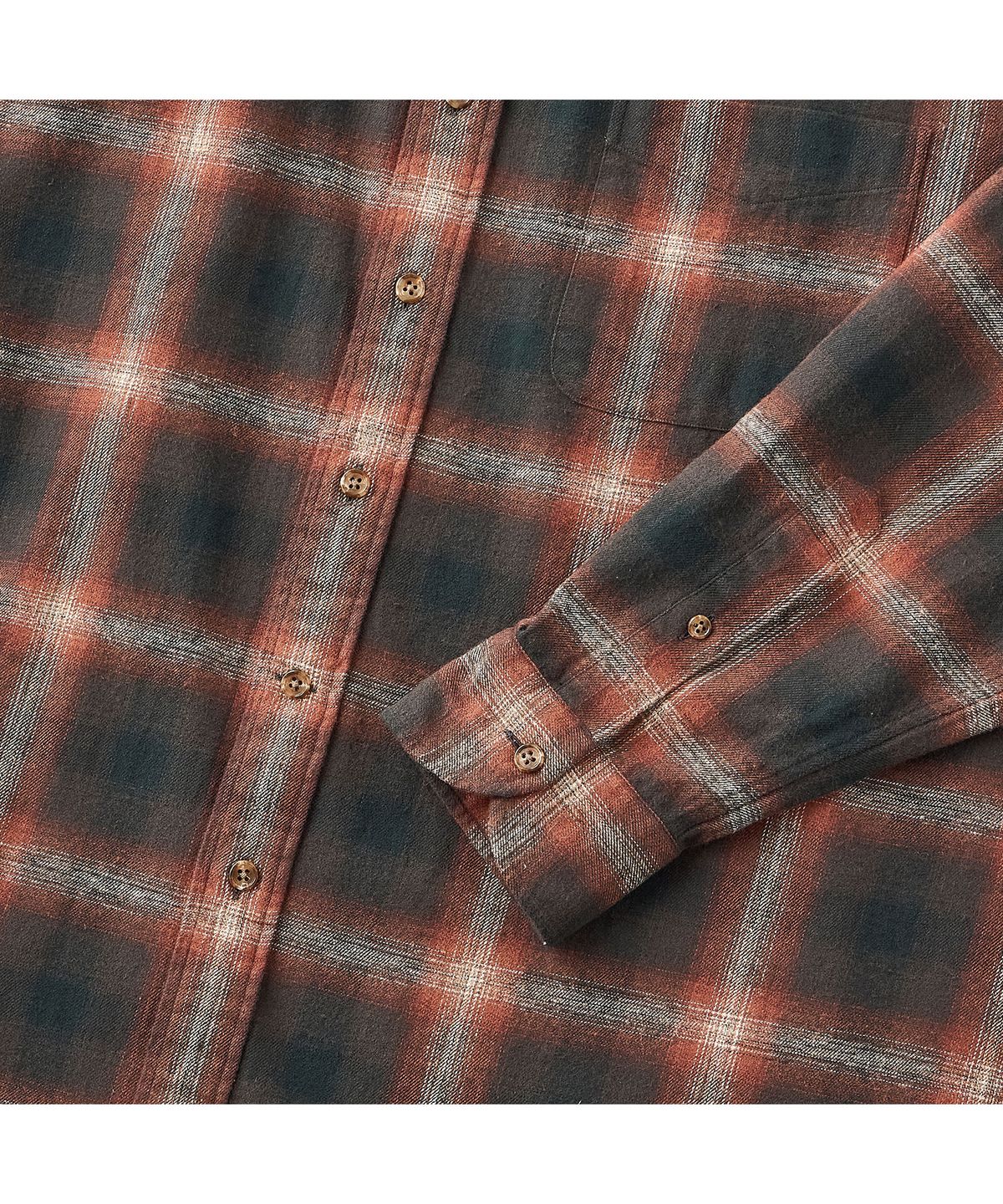 프로드셔츠(PRODESHIRT) H-900 옴브레 체크셔츠 (번트 오렌지)