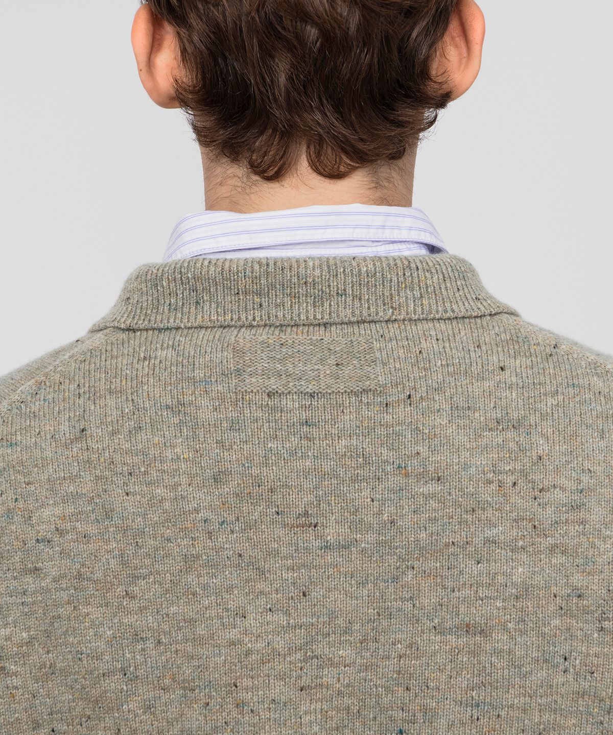 호이테(HEUTE) ROAN PURE WOOL COLLARED KNIT (HONEY BEIGE)
