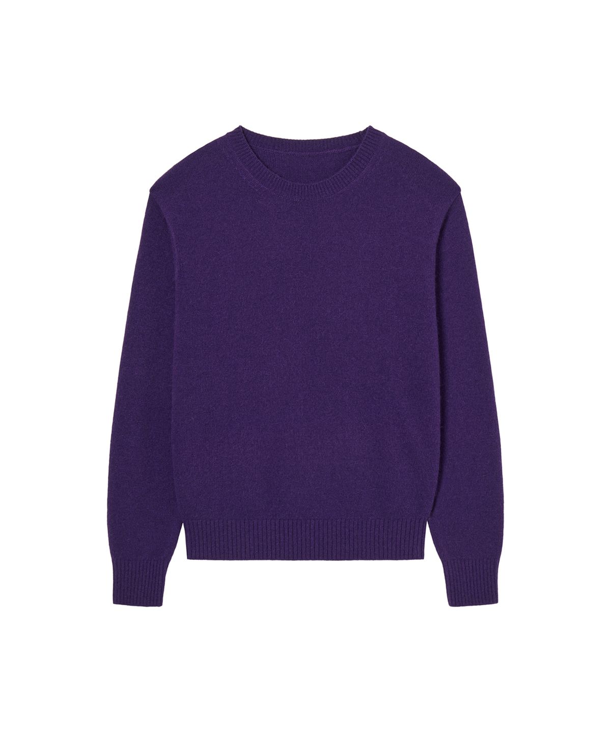 세비지(SAVAGE) Fox Hair Round Neck Knit - Purple