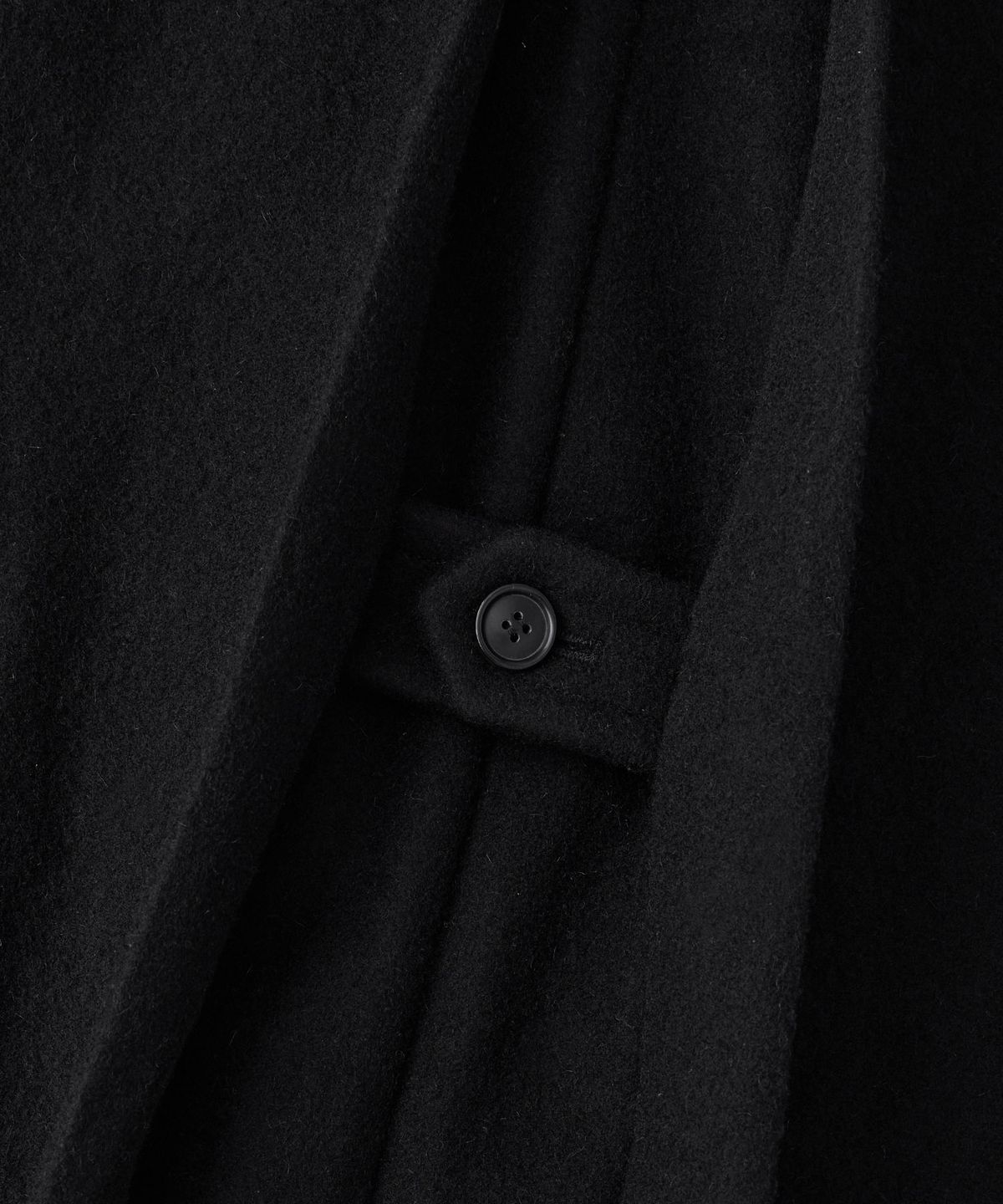 아웃스탠딩(OUTSTANDING) MELTON WOOL BALMACAAN COAT_BLACK