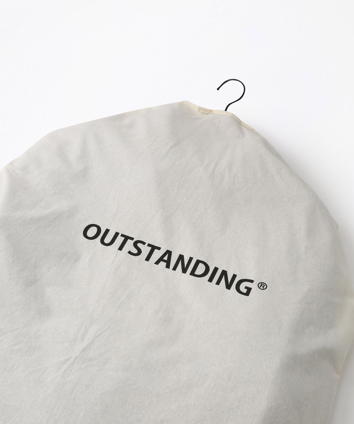 아웃스탠딩(OUTSTANDING) MELTON WOOL BALMACAAN COAT_BLACK