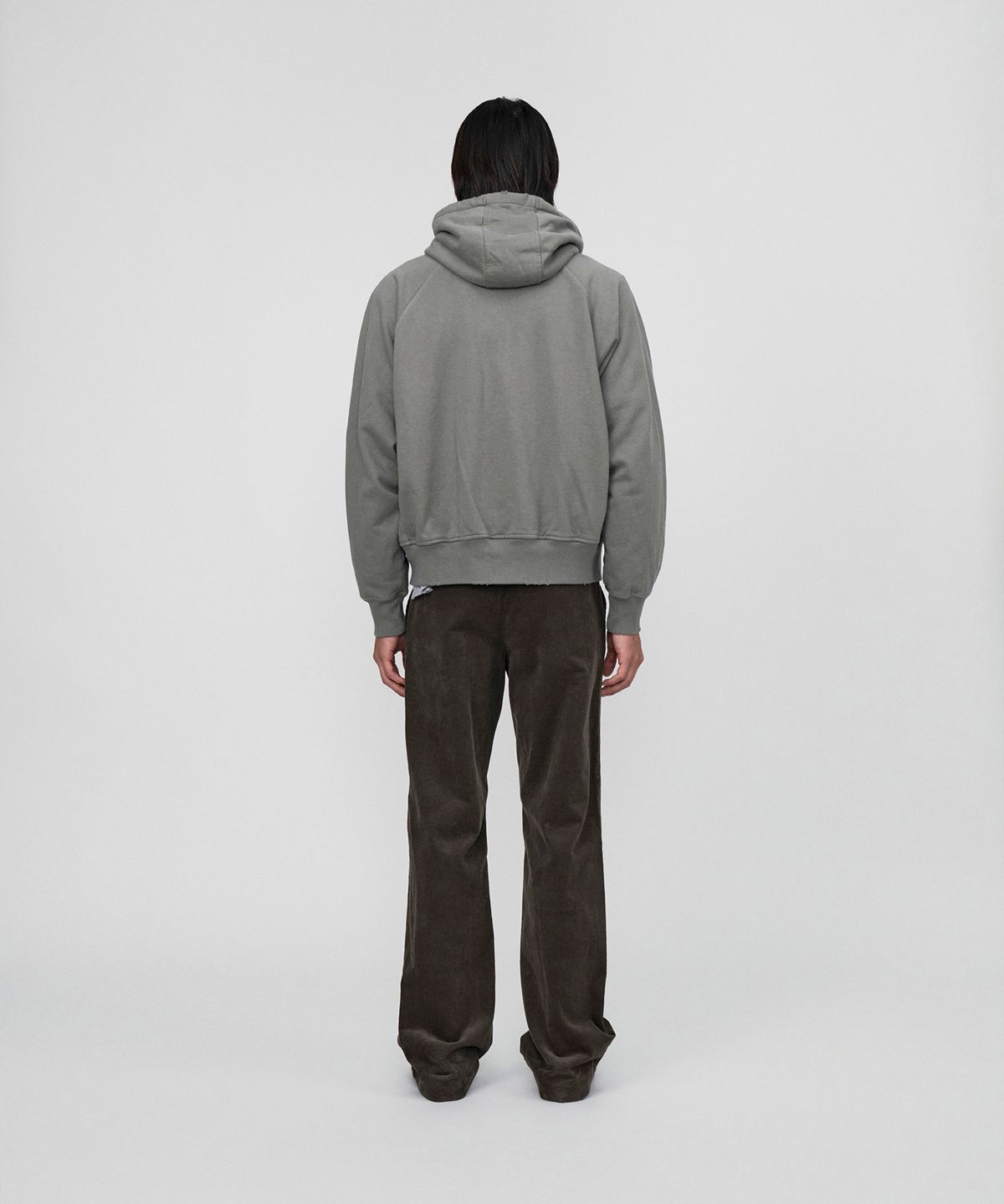 호이테(HEUTE) MASON DAMAGE WASHED HOODIE (LIGHT KHAKI)