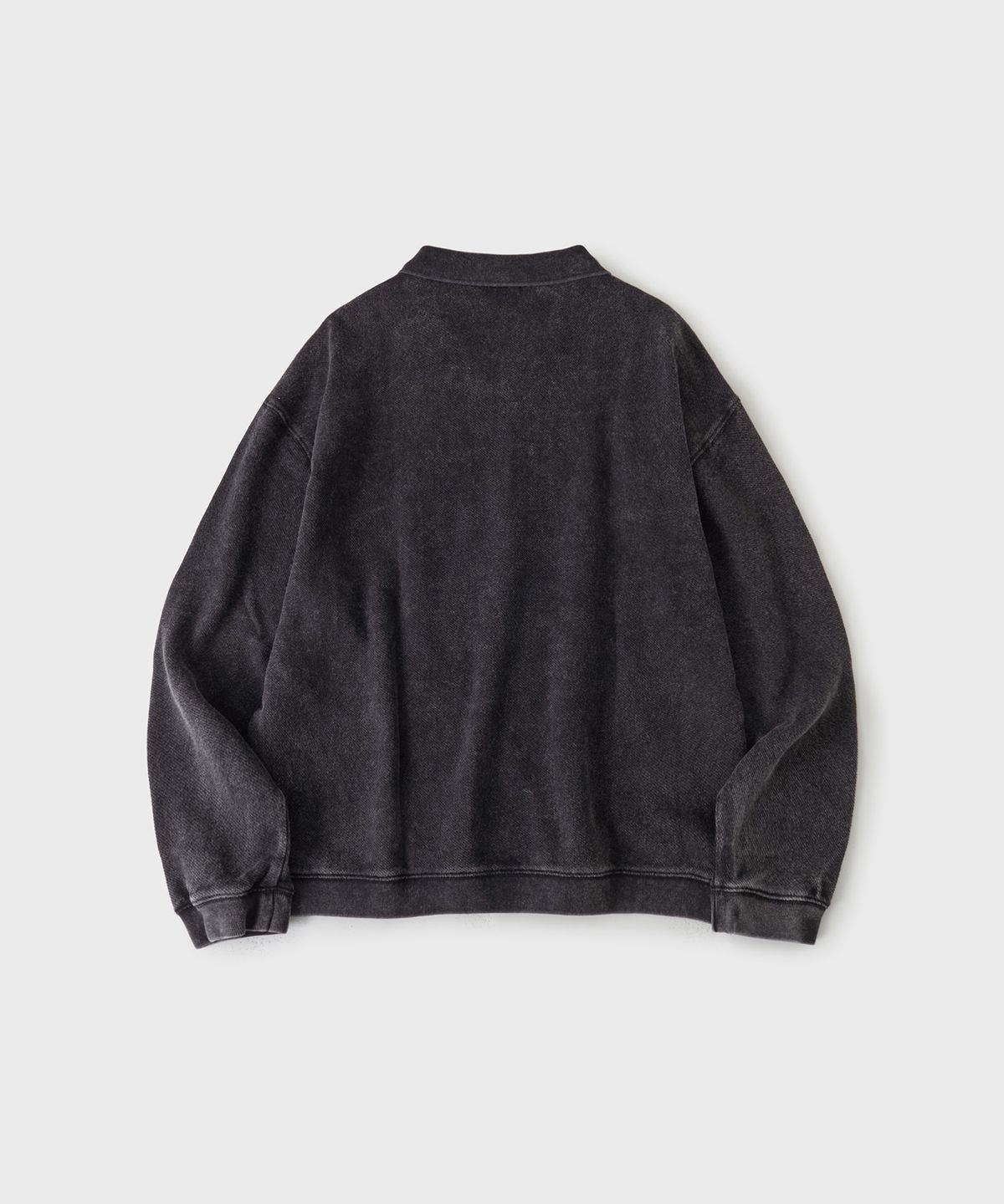 핸즈 엔드(HANDS END) Vintage Half-Zip Sweat Shirt Washed Black