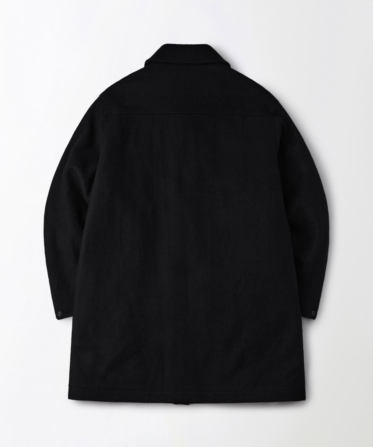아웃스탠딩(OUTSTANDING) MELTON WOOL FIREMAN COAT_BLACK
