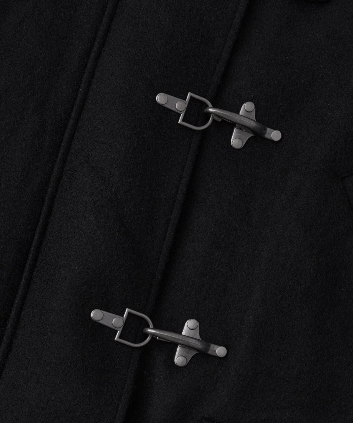 아웃스탠딩(OUTSTANDING) MELTON WOOL FIREMAN COAT_BLACK