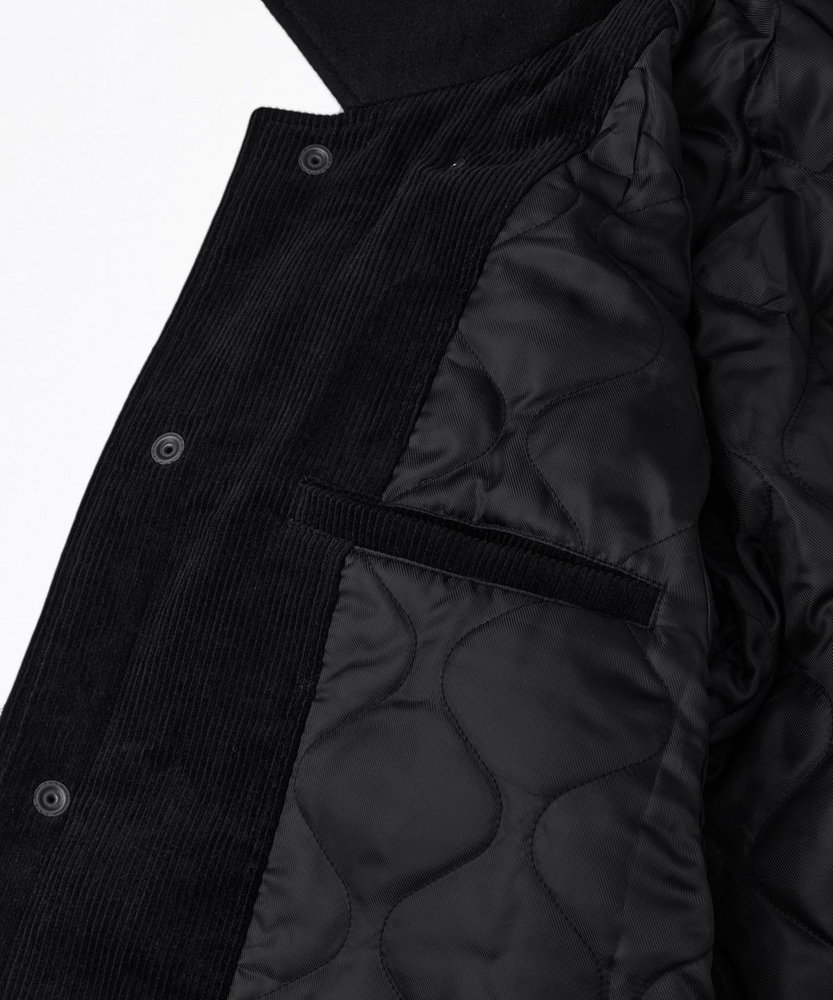 아웃스탠딩(OUTSTANDING) MELTON WOOL FIREMAN COAT_BLACK