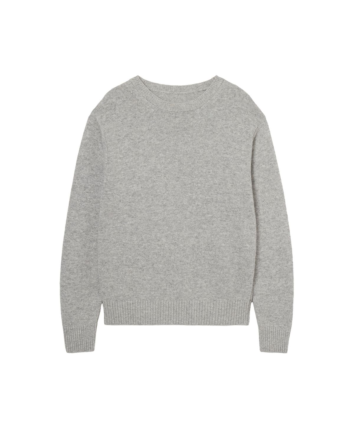 세비지(SAVAGE) Fox Hair Round Neck Knit - Light Grey