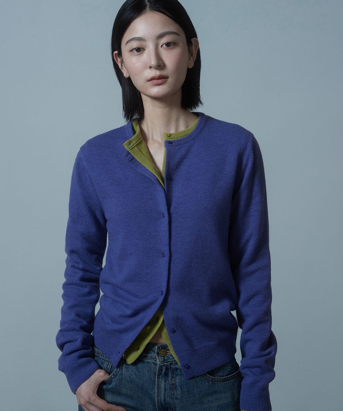 크래키(KRAKKI) [Women] Lambswool Knit Cardigan_Dusty Purple [KR266PWG904]
