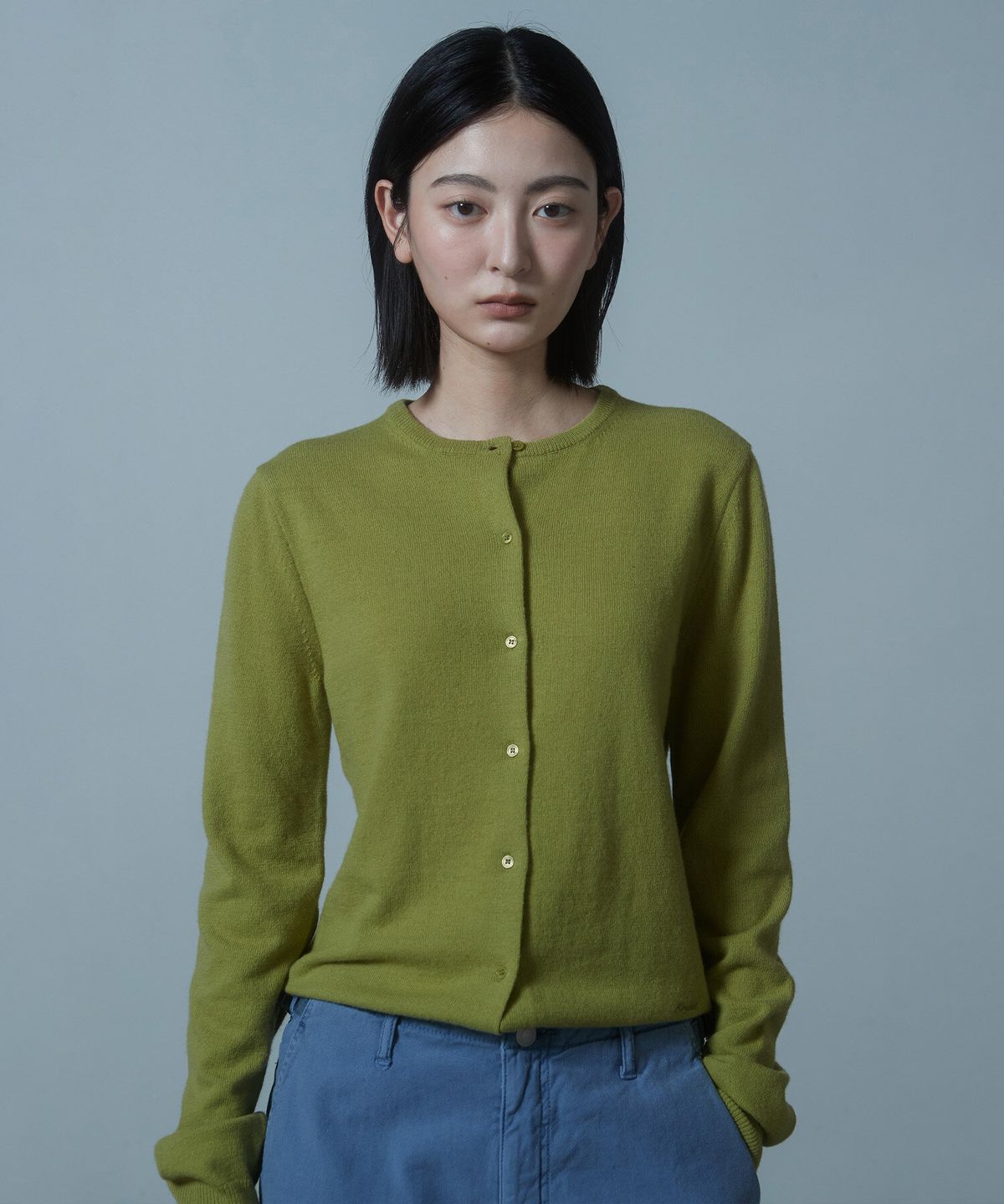 크래키(KRAKKI) [Women] Lambswool Knit Cardigan_Olive Green [KR266PWG901]