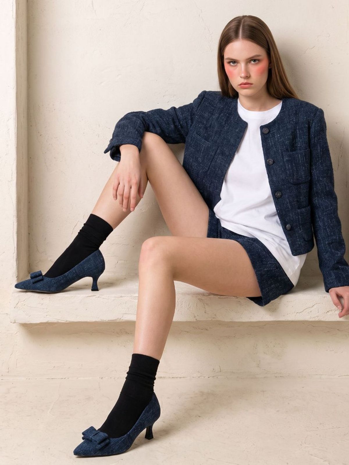 인더발코니(IN THE BALCONY) Sillage Tweed Navy