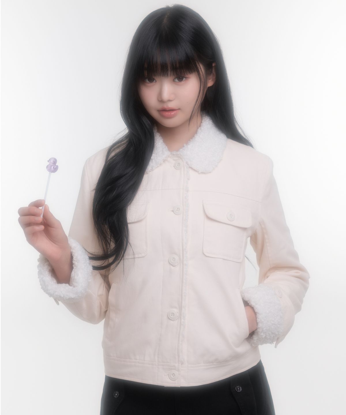 나이엔(NAAIEEN) 빈티지 셰르파 트러커 자켓 아이보리