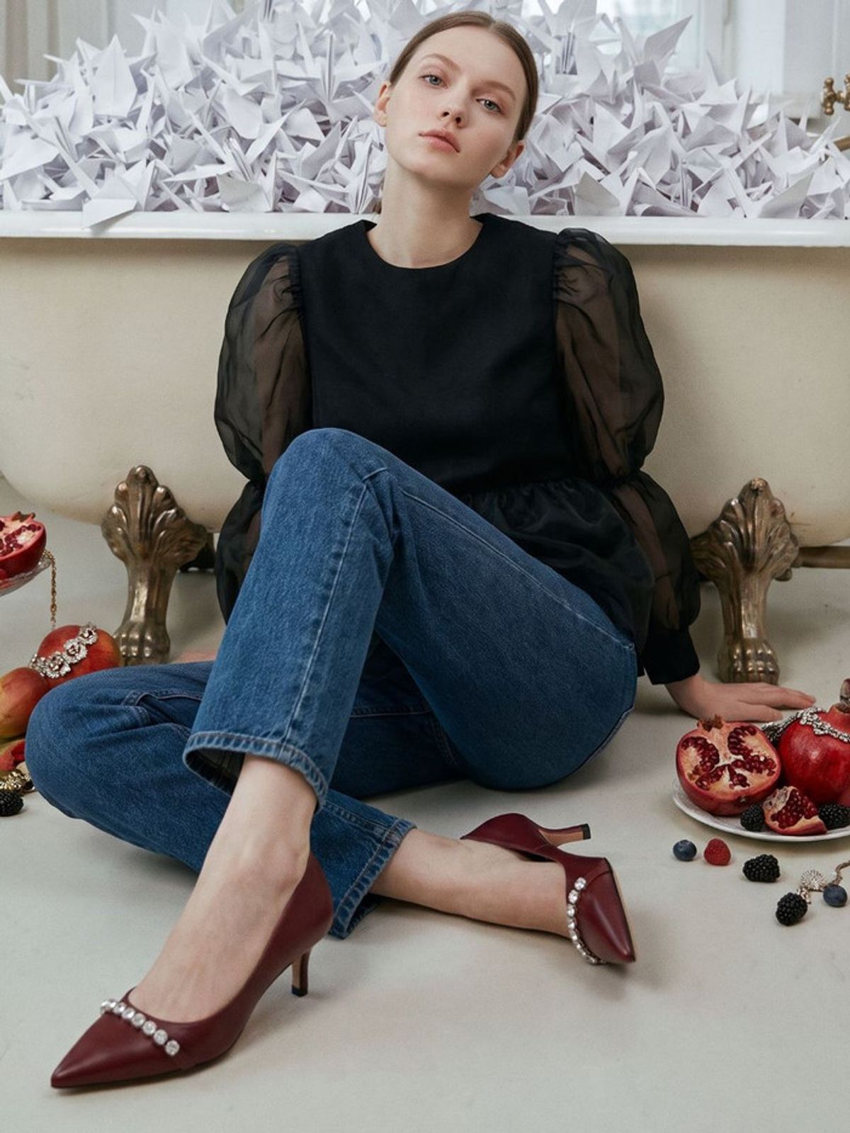인더발코니(IN THE BALCONY) JETAIME Pumps Cassis