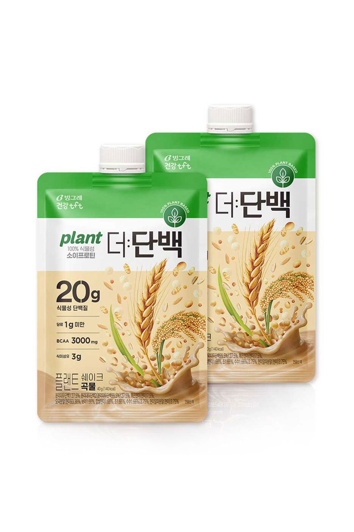 빙그레(BINGGRAE) 더단백 플랜트 쉐이크 곡물 7개입*2개