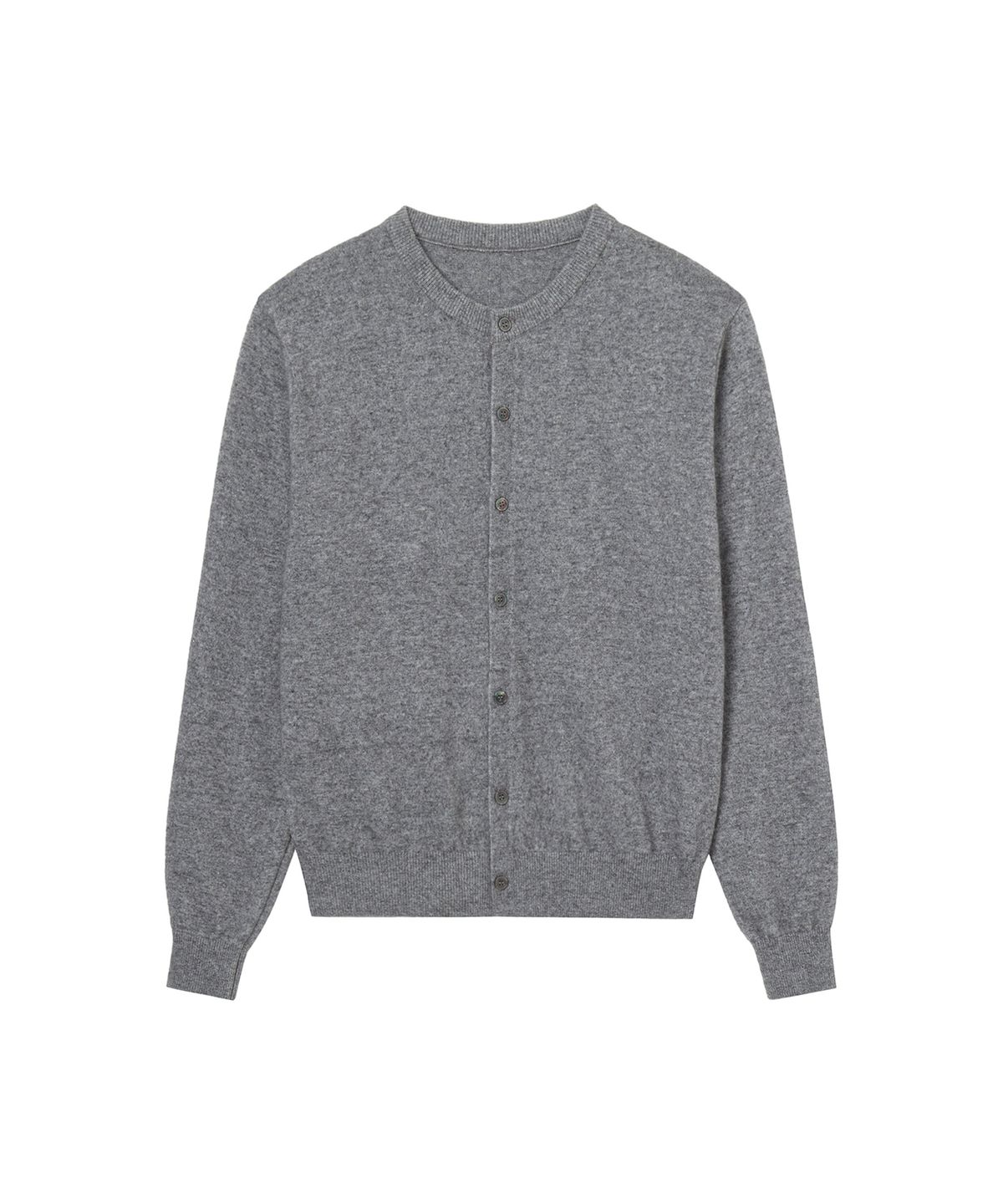 세비지(SAVAGE) Raccoon Round Neck Knit Cardigan - Grey