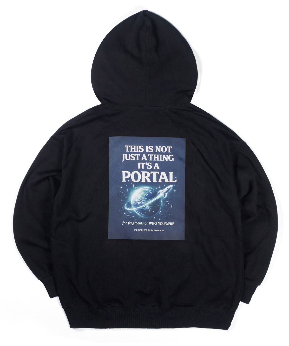 핍스(PEEPS) Cosmic Portal Hoodie (BLACK)