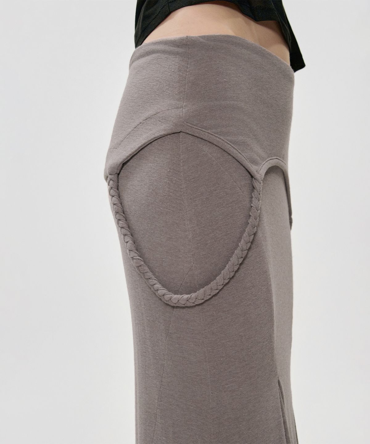 킴지수(KIMZISU) Foldover Layered Long Jersey Skirt_TARO