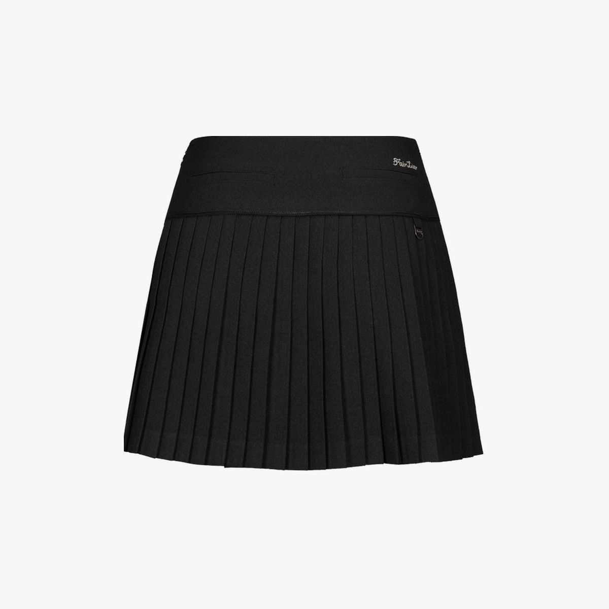 페어라이어 골프(FAIRLIAR GOLF) 꼬임 플레어 플리츠 스커트 (블랙)