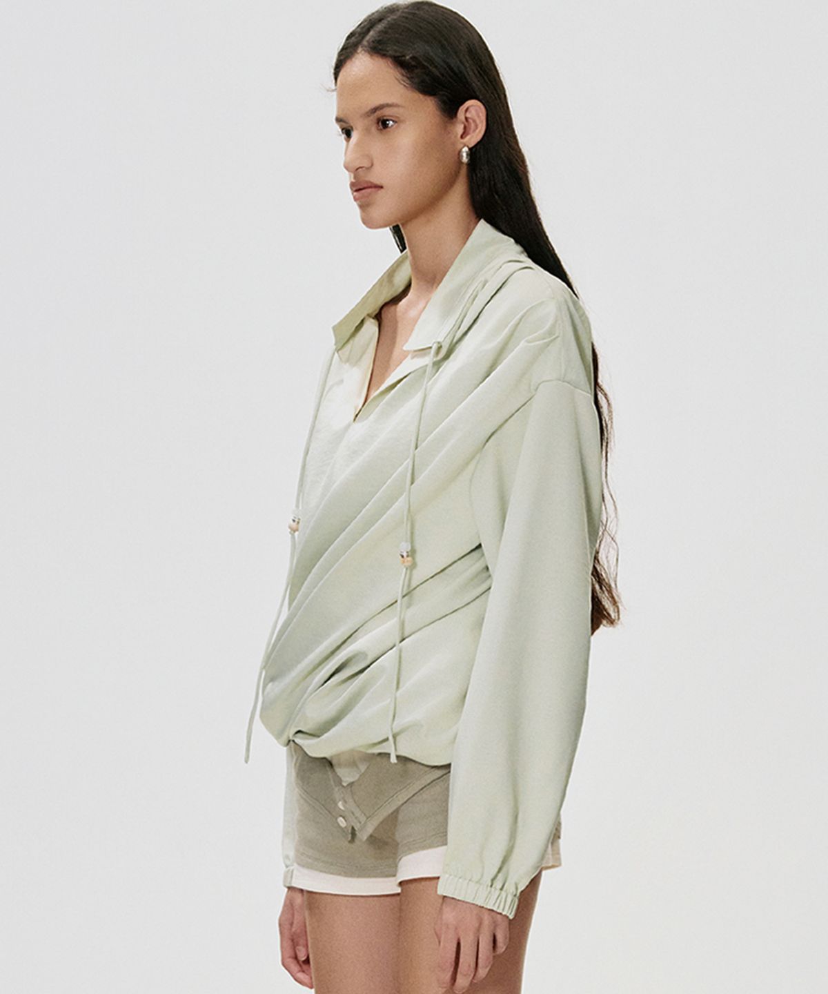 킴지수(KIMZISU) Twisted Drape Jumper_MINT