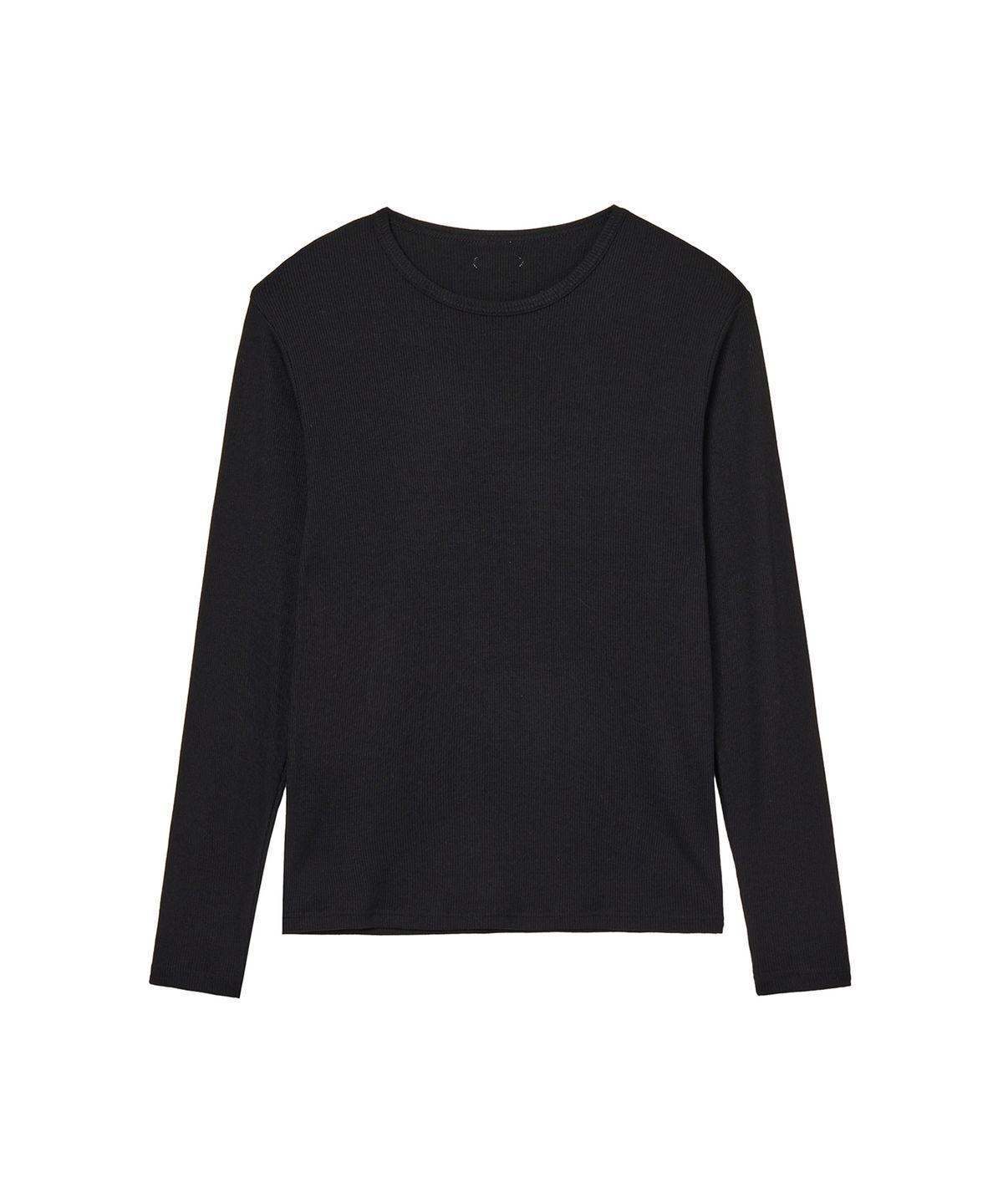 세비지(SAVAGE) Ribbed Jersey Long Sleeve - Black
